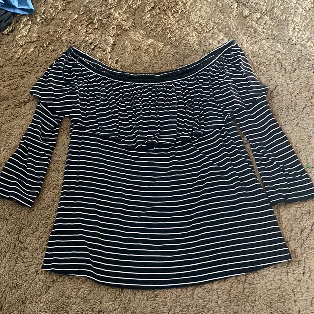 Black and white striped shirt